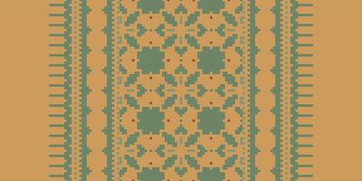 Patola sari Seamless Bandana print silk Motif embroidery, Pixel Ikat embroidery Design for Print tie dyeing pillowcase sambal puri kurti mughal architecture vector