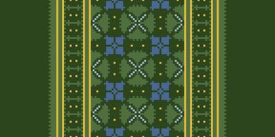 Patola sari Seamless Bandana print silk Motif embroidery, Pixel Ikat embroidery Design for Print jacquard slavic pattern folklore pattern kente arabesque vector
