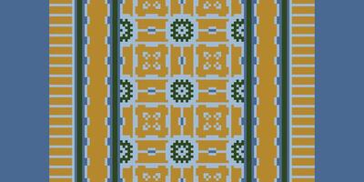 Patola sari Seamless Australian aboriginal pattern Motif embroidery, Pixel Ikat embroidery Design for Print Texture fabric saree sari carpet. kurta patola saree vector