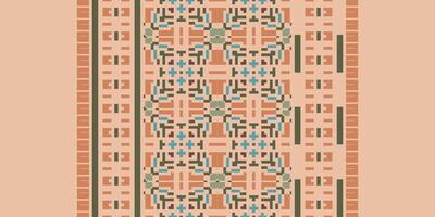 Patola sari Seamless Mughal architecture Motif embroidery, Pixel Ikat embroidery Design for Print Texture fabric saree sari carpet. kurta patola saree vector