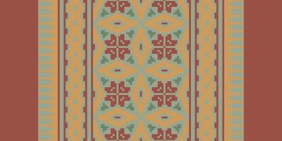 Patola sari Seamless Mughal architecture Motif embroidery, Pixel Ikat embroidery Design for Print tie dyeing pillowcase sambal puri kurti mughal architecture vector
