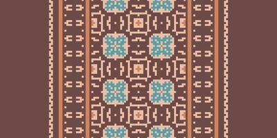 Patola sari Seamless Mughal architecture Motif embroidery, Pixel Ikat embroidery Design for Print endless arabesque cloth dupatta shawl bandana print silk kurta men vector