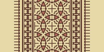 Patola sari Seamless Mughal architecture Motif embroidery, Pixel Ikat embroidery Design for Print pattern vintage flower folk navajo patchwork pattern vector