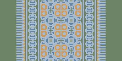 Patola sari Seamless Mughal architecture Motif embroidery, Pixel Ikat embroidery Design for Print indonesian batik motif embroidery native american kurta mughal design vector