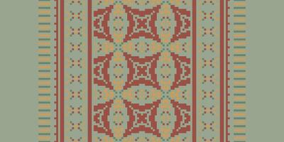 Patola sari Seamless Mughal architecture Motif embroidery, Pixel Ikat embroidery Design for Print kurta pattern mughal motifs tapestry pattern floral repeat vector