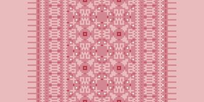 Patola sari Seamless Scandinavian pattern Motif embroidery, Pixel Ikat embroidery Design for Print tapestry floral kimono repeat pattern lacing spanish motif vector