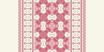 Patola sari Seamless Scandinavian pattern Motif embroidery, Pixel Ikat embroidery Design for Print tie dyeing pillowcase sambal puri kurti mughal architecture vector