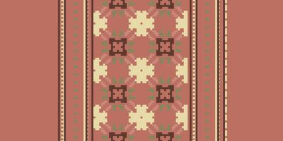 Kilim Pattern Seamless Native American, Motif embroidery, Pixel Ikat embroidery Design for Print indonesian batik motif embroidery native american kurta mughal design vector
