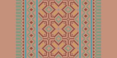 Kilim Pattern Seamless Bandana print silk Motif embroidery, Pixel Ikat embroidery Design for Print Texture fabric saree sari carpet. kurta patola saree vector
