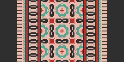 Kilim Pattern Seamless Australian aboriginal pattern Motif embroidery, Pixel Ikat embroidery Design for Print tapestry floral kimono repeat pattern lacing spanish motif vector