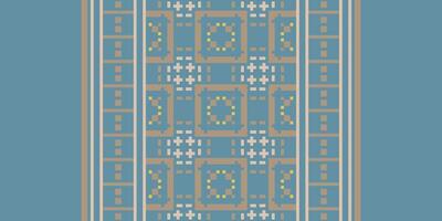 Kilim Pattern Seamless Bandana print silk Motif embroidery, Pixel Ikat embroidery Design for Print kurta pattern mughal motifs tapestry pattern floral repeat vector