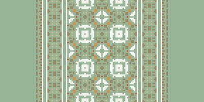 Kilim Pattern Seamless Mughal architecture Motif embroidery, Pixel Ikat embroidery Design for Print pattern vintage flower folk navajo patchwork pattern vector