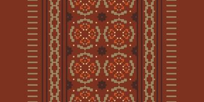 Kilim Pattern Seamless Mughal architecture Motif embroidery, Pixel Ikat embroidery Design for Print kurta pattern mughal motifs tapestry pattern floral repeat vector