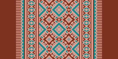 Kilim Pattern Seamless Mughal architecture Motif embroidery, Pixel Ikat embroidery Design for Print scandinavian pattern saree ethnic nativity gypsy pattern vector