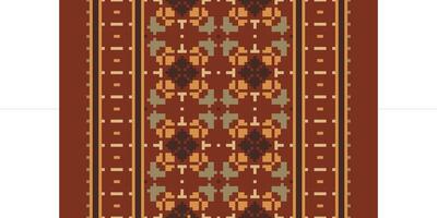 Kilim Pattern Seamless Mughal architecture Motif embroidery, Pixel Ikat embroidery Design for Print indigenous art aboriginal art pattern floral kurti mughal border vector