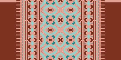 Kilim Pattern Seamless Scandinavian pattern Motif embroidery, Pixel Ikat embroidery Design for Print Texture fabric saree sari carpet. kurta patola saree vector