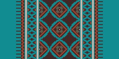 Kilim Pattern Seamless Scandinavian pattern Motif embroidery, Pixel Ikat embroidery Design for Print tapestry floral kimono repeat pattern lacing spanish motif vector