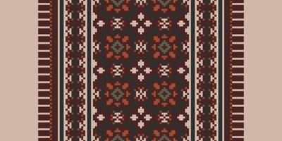 Kilim Pattern Seamless Scandinavian pattern Motif embroidery, Pixel Ikat embroidery Design for Print kurta pattern mughal motifs tapestry pattern floral repeat vector
