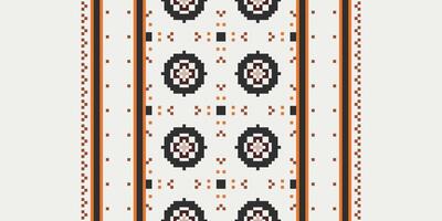 Kilim Pattern Seamless Scandinavian pattern Motif embroidery, Pixel Ikat embroidery Design for Print indigenous art aboriginal art pattern floral kurti mughal border vector