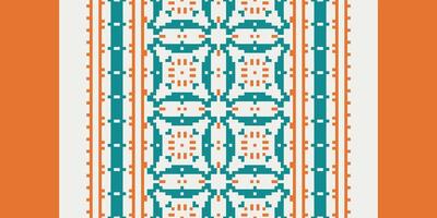 Kilim Pattern Seamless Scandinavian pattern Motif embroidery, Pixel Ikat embroidery Design for Print jacquard slavic pattern folklore pattern kente arabesque vector