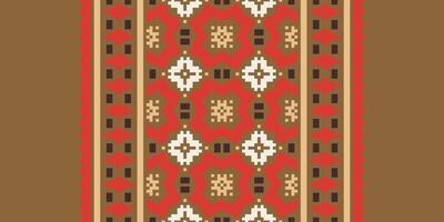 Kilim Pattern Seamless Scandinavian pattern Motif embroidery, Pixel Ikat embroidery Design for Print egyptian hieroglyphs tibetan geo pattern vector
