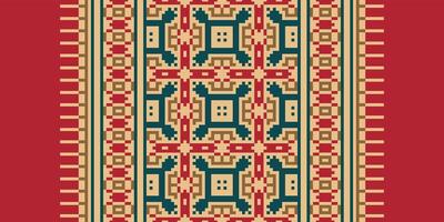 Kilim Pattern Seamless Scandinavian pattern Motif embroidery, Pixel Ikat embroidery Design for Print scandinavian pattern saree ethnic nativity gypsy pattern vector