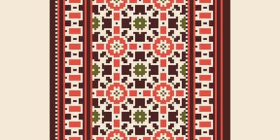Dupatta Pattern Seamless Bandana print silk Motif embroidery, Pixel Ikat embroidery Design for Print Texture fabric saree sari carpet. kurta patola saree vector