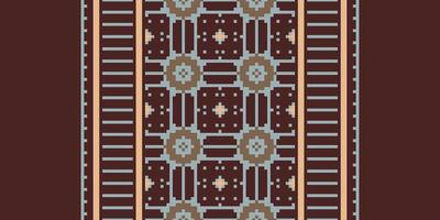 Dupatta Pattern Seamless Bandana print silk Motif embroidery, Pixel Ikat embroidery Design for Print kurta pattern mughal motifs tapestry pattern floral repeat vector
