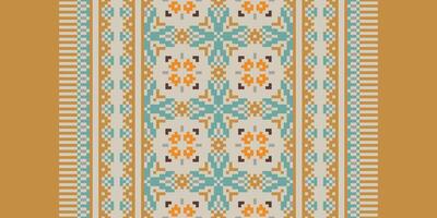 Dupatta Pattern Seamless Australian aboriginal pattern Motif embroidery, Pixel Ikat embroidery Design for Print endless arabesque cloth dupatta shawl bandana print silk kurta men vector