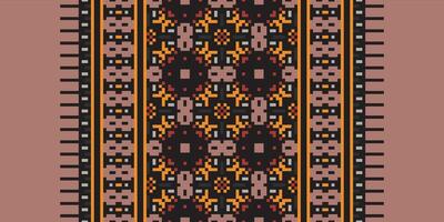 Dupatta Pattern Seamless Mughal architecture Motif embroidery, Pixel Ikat embroidery Design for Print Texture fabric saree sari carpet. kurta patola saree vector