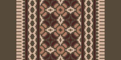 Dupatta Pattern Seamless Mughal architecture Motif embroidery, Pixel Ikat embroidery Design for Print tapestry floral kimono repeat pattern lacing spanish motif vector