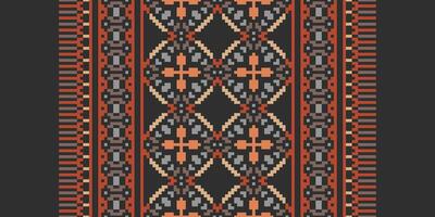 Dupatta Pattern Seamless Mughal architecture Motif embroidery, Pixel Ikat embroidery Design for Print scandinavian pattern saree ethnic nativity gypsy pattern vector
