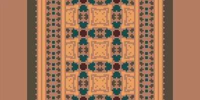 Dupatta Pattern Seamless Mughal architecture Motif embroidery, Pixel Ikat embroidery Design for Print australian curtain pattern geometric pillow model kurti mughal flowers vector