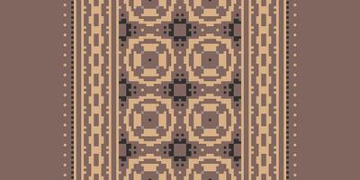 Dupatta Pattern Seamless Mughal architecture Motif embroidery, Pixel Ikat embroidery Design for Print pattern vintage flower folk navajo patchwork pattern vector