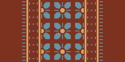 Dupatta Pattern Seamless Scandinavian pattern Motif embroidery, Pixel Ikat embroidery Design for Print kurta pattern mughal motifs tapestry pattern floral repeat vector