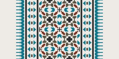 Dupatta Pattern Seamless Scandinavian pattern Motif embroidery, Pixel Ikat embroidery Design for Print scarf hijab pattern kerchief Pixel Ikat Silk kurti model mughal patterns vector