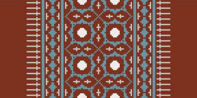 Dupatta Pattern Seamless Scandinavian pattern Motif embroidery, Pixel Ikat embroidery Design for Print tapestry floral kimono repeat pattern lacing spanish motif vector
