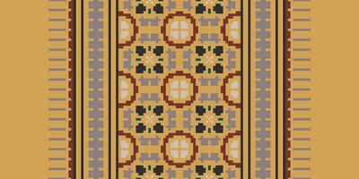 Dupatta Pattern Seamless Scandinavian pattern Motif embroidery, Pixel Ikat embroidery Design for Print pattern vintage flower folk navajo patchwork pattern vector