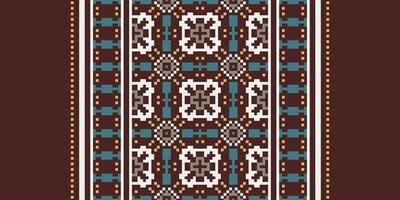 Salwar Pattern Seamless Native American, Motif embroidery, Pixel Ikat embroidery Design for Print Texture fabric saree sari carpet. kurta patola saree vector