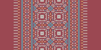 Dupatta Pattern Seamless Scandinavian pattern Motif embroidery, Pixel Ikat embroidery Design for Print australian curtain pattern geometric pillow model kurti mughal flowers vector