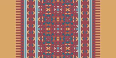 Dupatta Pattern Seamless Scandinavian pattern Motif embroidery, Pixel Ikat embroidery Design for Print indigenous art aboriginal art pattern floral kurti mughal border vector