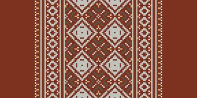 Dupatta Pattern Seamless Scandinavian pattern Motif embroidery, Pixel Ikat embroidery Design for Print tie dyeing pillowcase sambal puri kurti mughal architecture vector