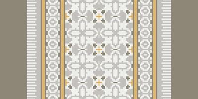 Salwar Pattern Seamless Native American, Motif embroidery, Pixel Ikat embroidery Design for Print scarf hijab pattern kerchief Pixel Ikat Silk kurti model mughal patterns vector