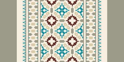 Salwar Pattern Seamless Bandana print silk Motif embroidery, Pixel Ikat embroidery Design for Print scarf hijab pattern kerchief Pixel Ikat Silk kurti model mughal patterns vector