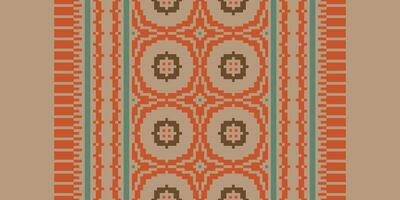 Salwar Pattern Seamless Native American, Motif embroidery, Pixel Ikat embroidery Design for Print pattern vintage flower folk navajo patchwork pattern vector