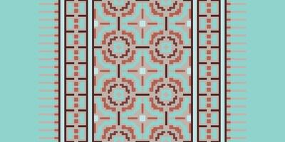 Salwar Pattern Seamless Bandana print silk Motif embroidery, Pixel Ikat embroidery Design for Print pattern vintage flower folk navajo patchwork pattern vector
