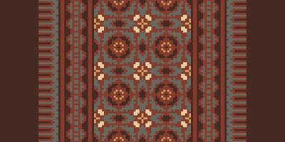 Salwar Pattern Seamless Australian aboriginal pattern Motif embroidery, Pixel Ikat embroidery Design for Print Texture fabric saree sari carpet. kurta patola saree vector