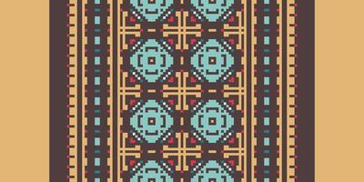 Salwar Pattern Seamless Scandinavian pattern Motif embroidery, Pixel Ikat embroidery Design for Print jacquard slavic pattern folklore pattern kente arabesque vector