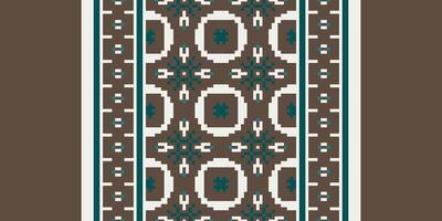 Salwar Pattern Seamless Scandinavian pattern Motif embroidery, Pixel Ikat embroidery Design for Print endless arabesque cloth dupatta shawl bandana print silk kurta men vector