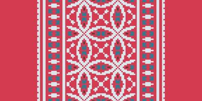 Salwar Pattern Seamless Scandinavian pattern Motif embroidery, Pixel Ikat embroidery Design for Print indigenous art aboriginal art pattern floral kurti mughal border vector